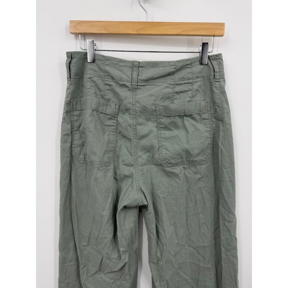 Maeve The Colette Wide Leg Pants Womens 29 Green Utility High Rise - Picture 6 of 11